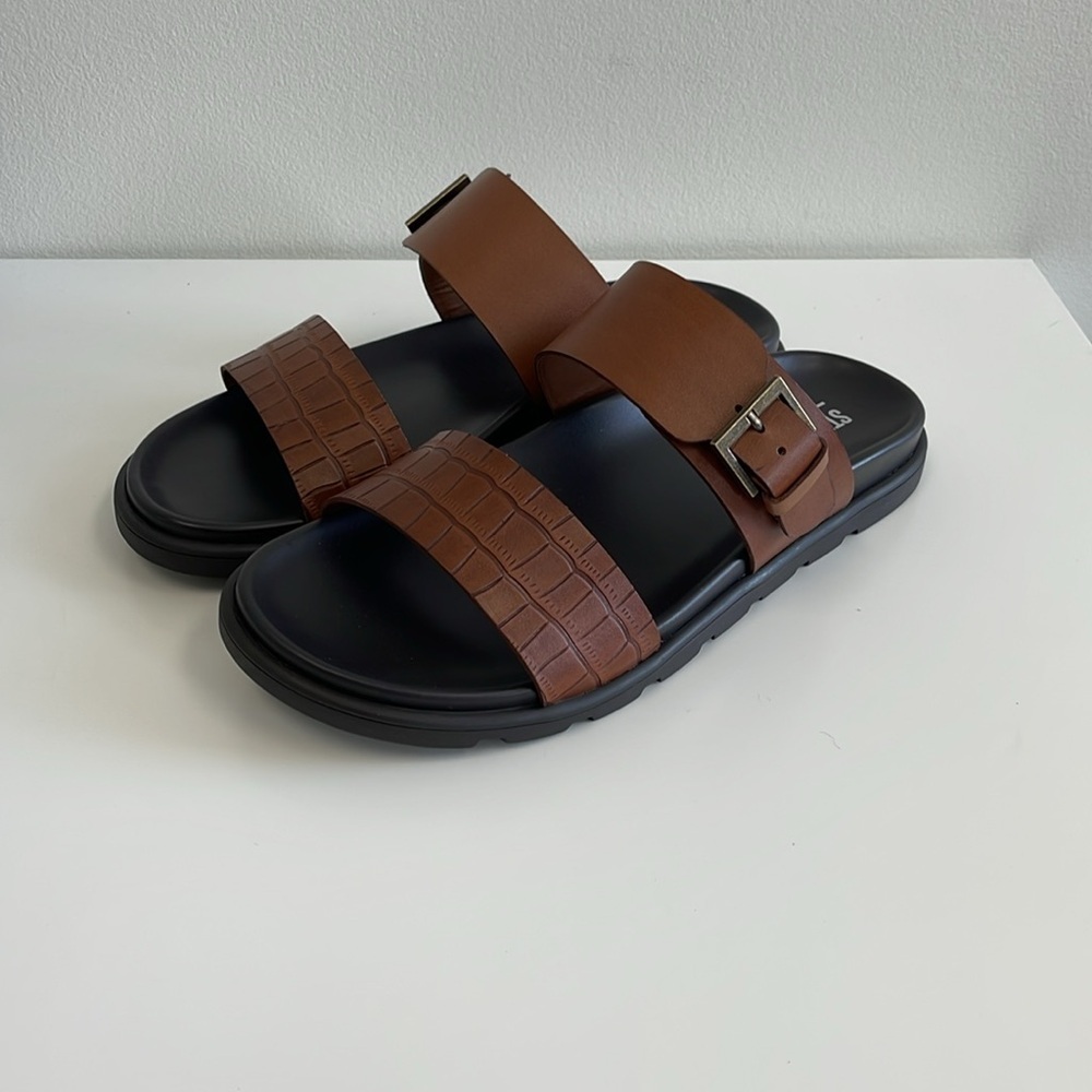 Steve Madden Corro Tan Sandals Men’s Size 10.5 - Picture 2 of 6